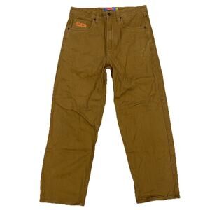 Empyre Baggy Relax Fit Workwear Pants Brown Denim Jeans 33x29 Skate Street